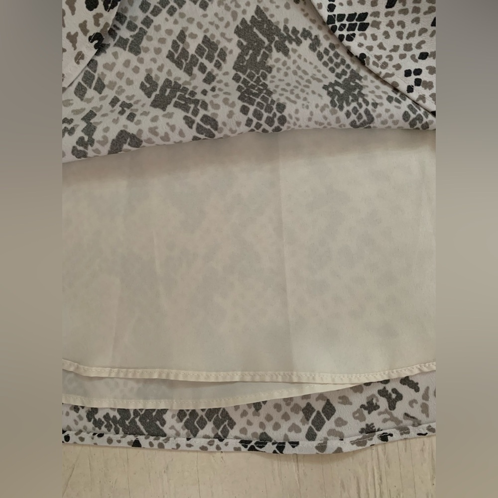 J. Crew Scallop Neck Snake Print Cami in Black & White - Picture 4 of 10